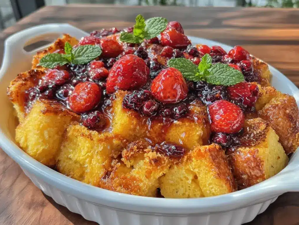 easy overnight french toast casserole - featured image
