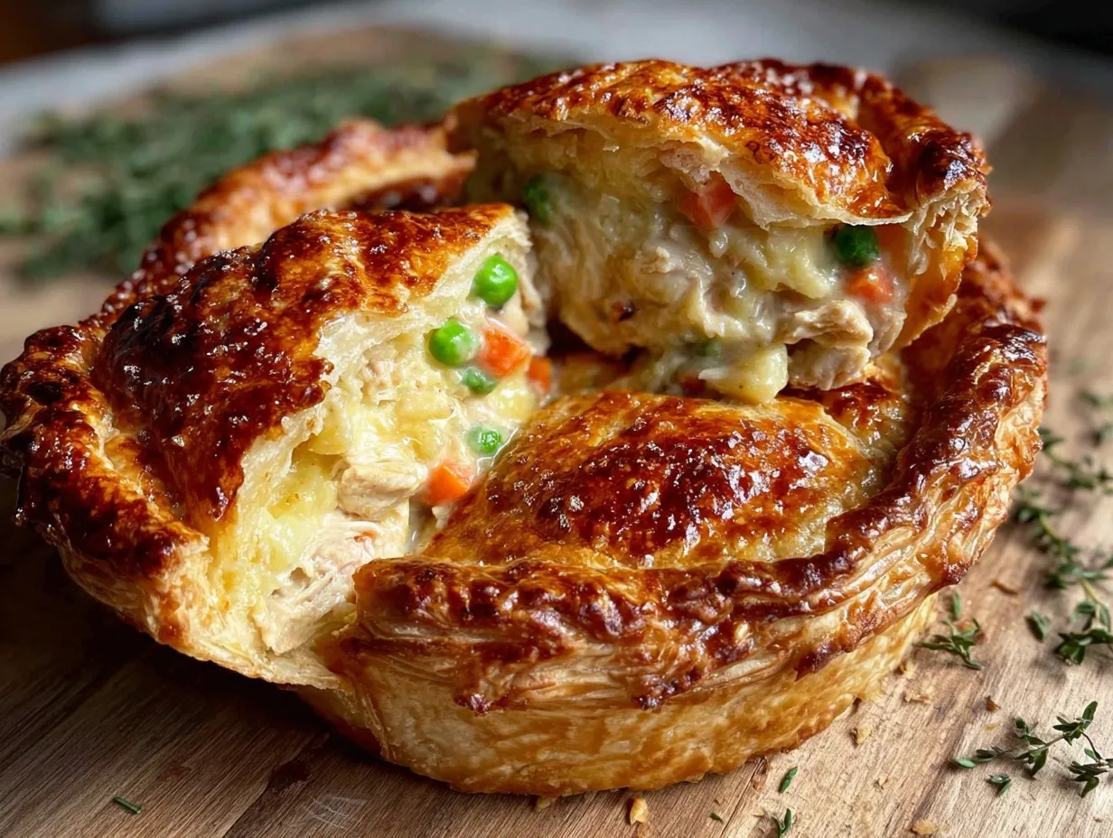 flaky chicken pot pie preparation steps