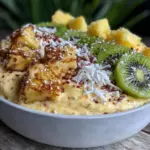 fresh frozen mango pineapple smoothie bowl - featured image