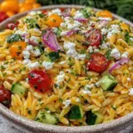 fresh greek orzo pasta salad - featured image