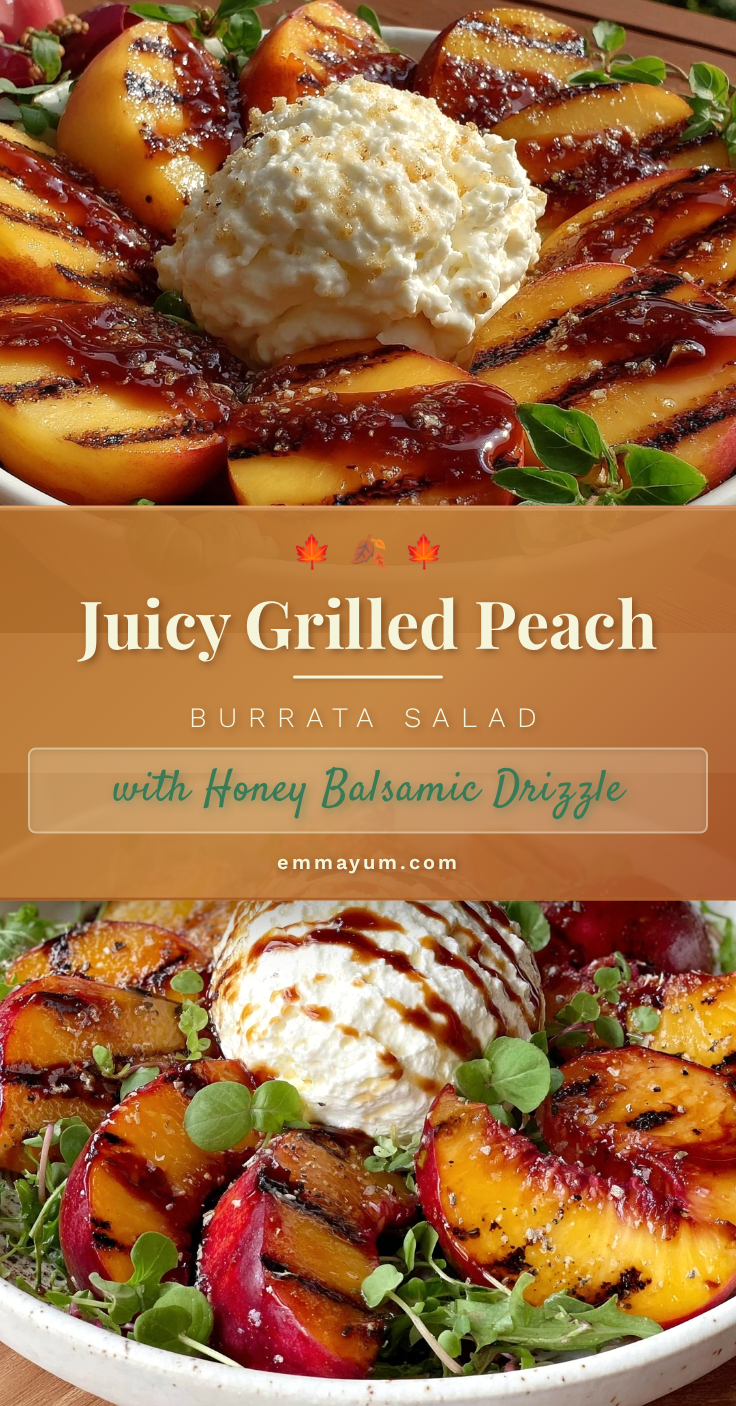 fresh grilled peach burrata salad recipe