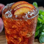 fresh peach iced tea - featured image