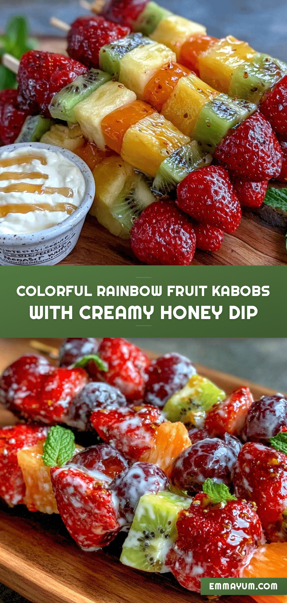 fresh rainbow fruit kabobs recipe