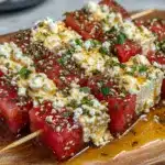 fresh watermelon feta mint skewers - featured image