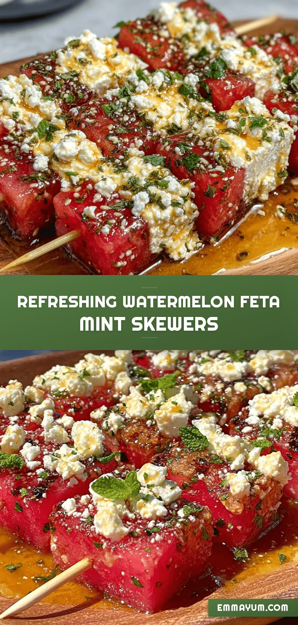 fresh watermelon feta mint skewers recipe