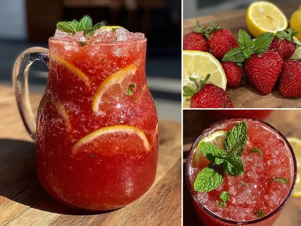 frozen strawberry lemonade slushie - featured image