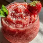 frozen strawberry rosé frosé slushie - featured image