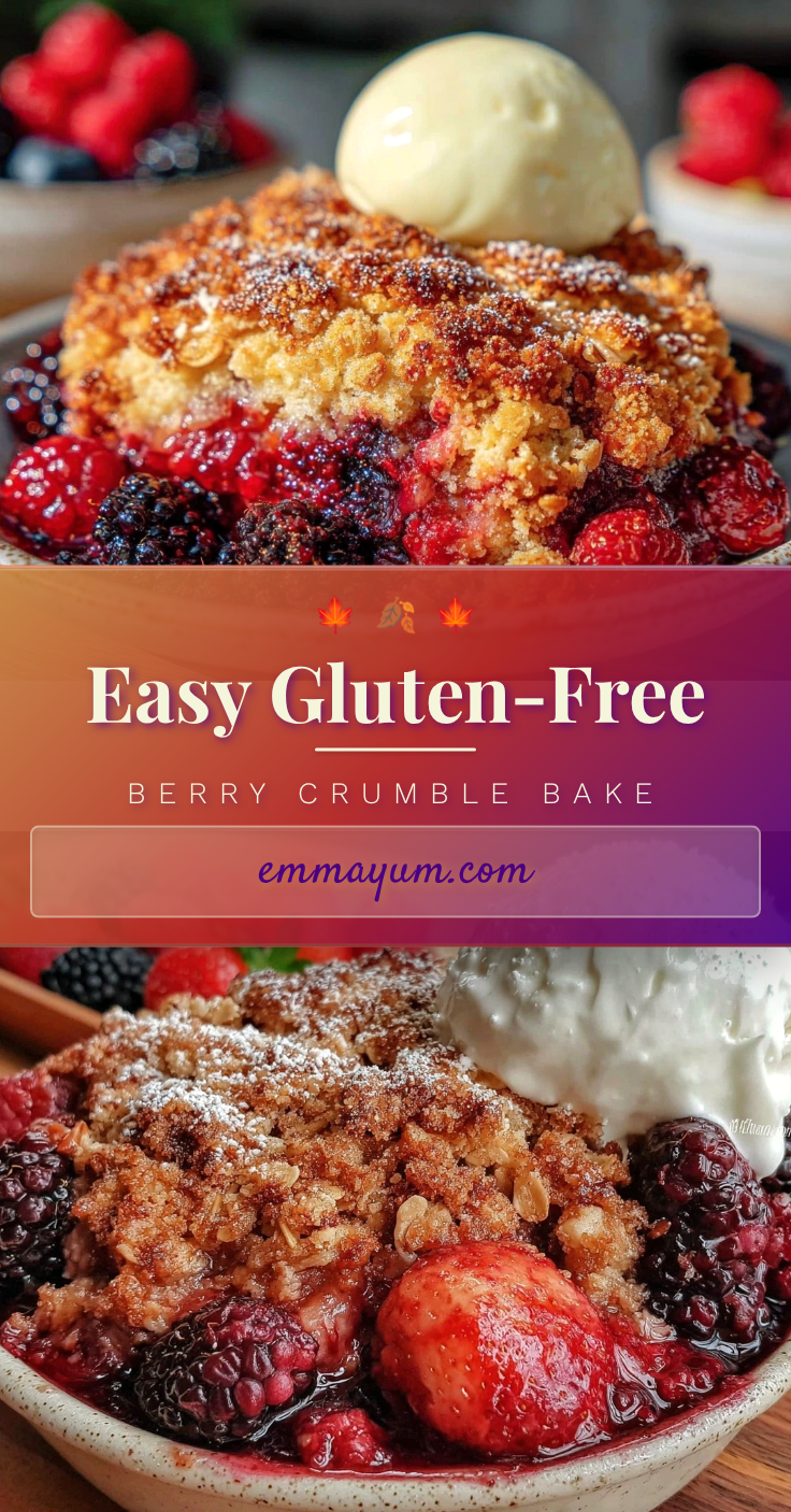 gluten-free berry crumble breakfast bake recipe