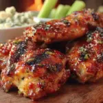 grilled honey sriracha chicken wings - featured image