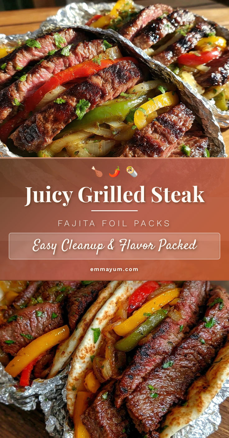 grilled steak fajita foil packs recipe