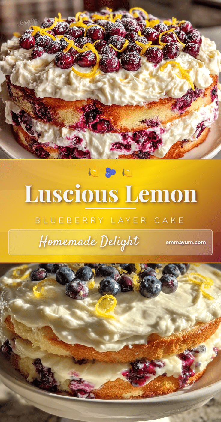 lemon blueberry layer cake recipe