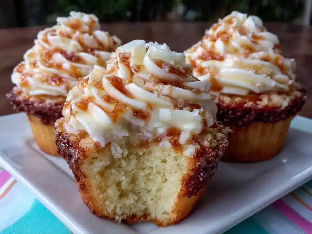 lemon curd filled cupcakes - featured image