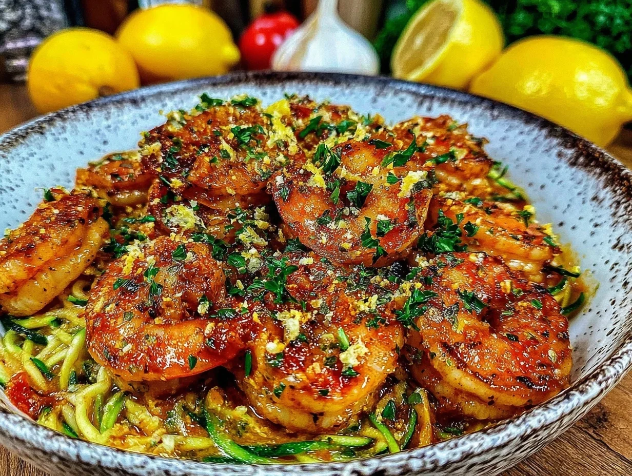lemon garlic butter shrimp - featured image