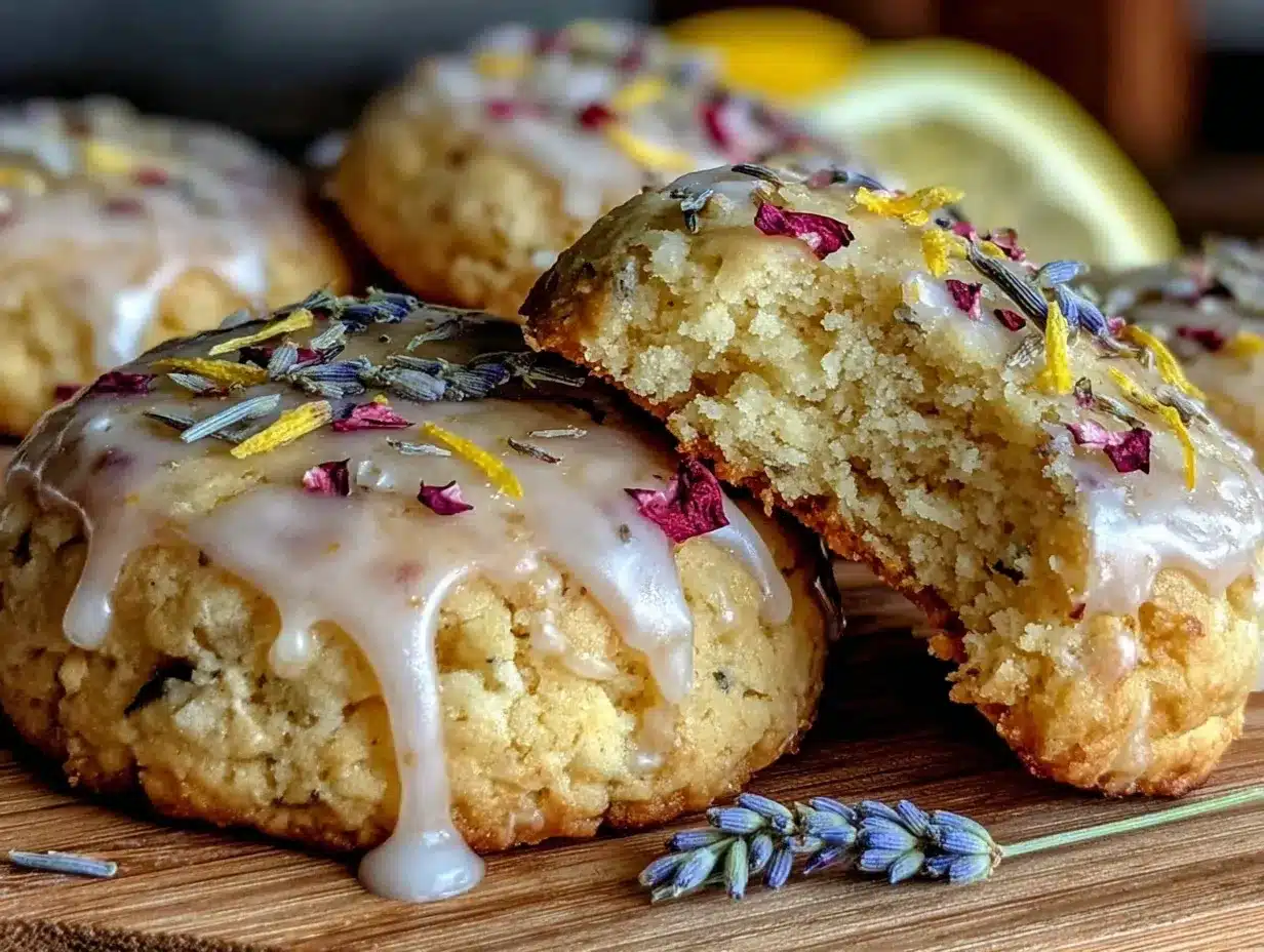 lemon lavender shortbread cookies preparation steps