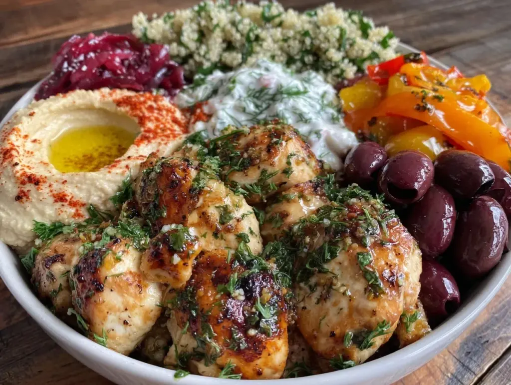 Mediterranean chicken bowl - featured image