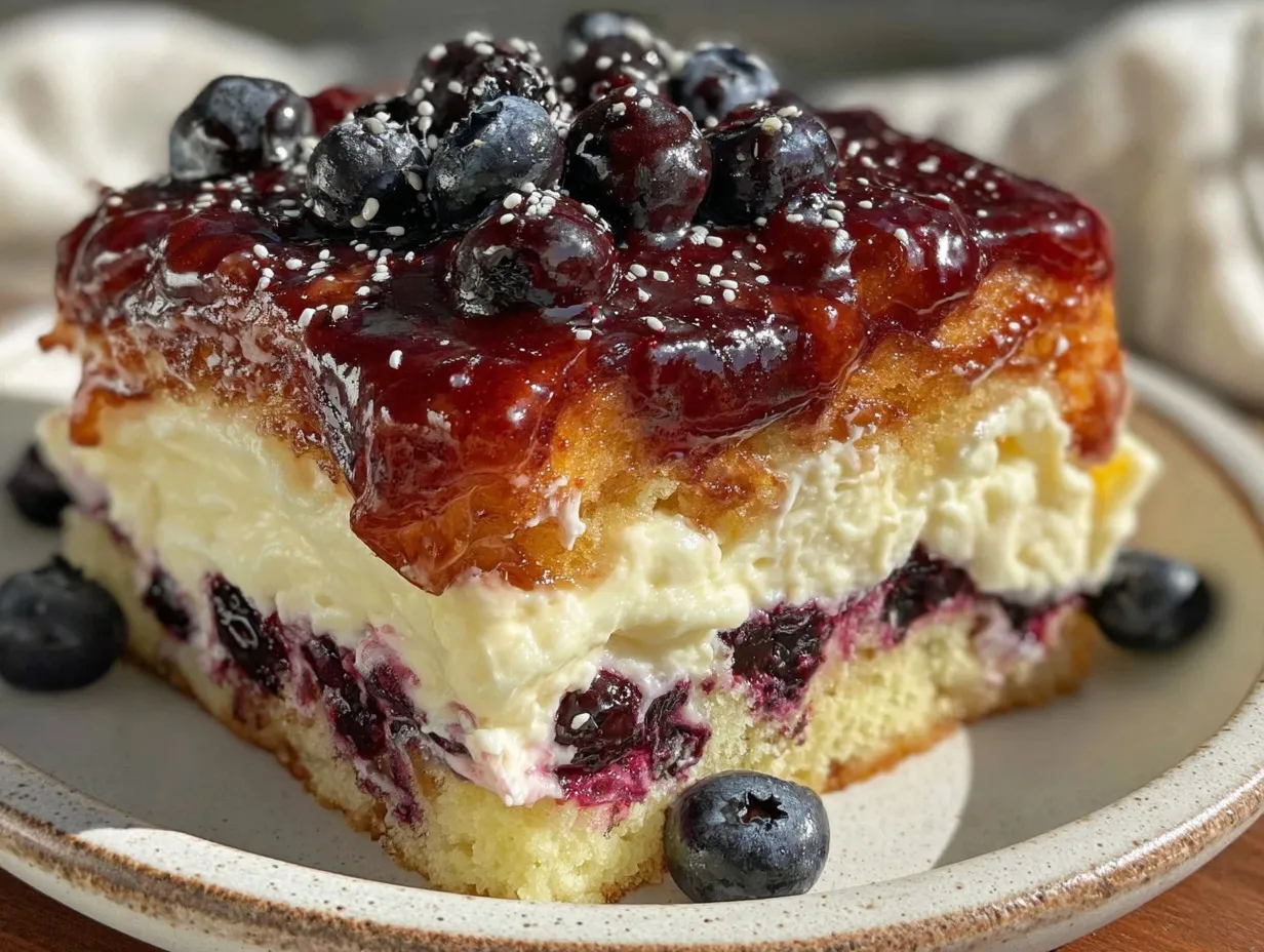 patriotic red white and blue poke cake preparation steps