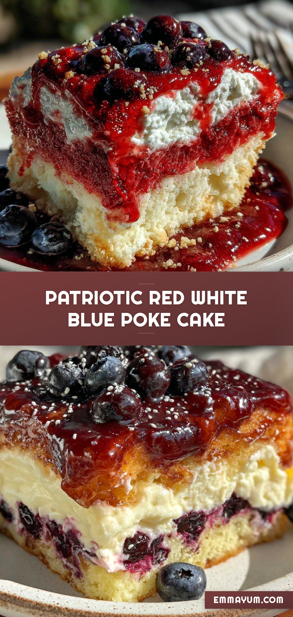 patriotic red white and blue poke cake recipe