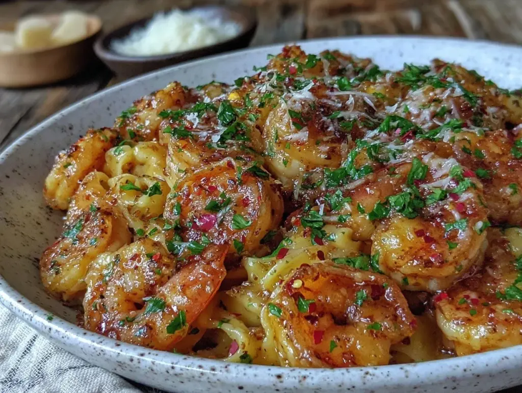 quick garlic butter shrimp pasta - featured image