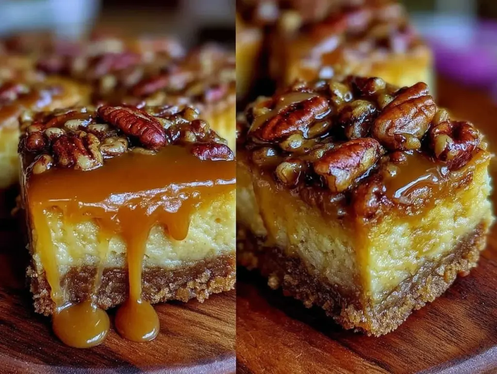 salted caramel cheesecake bars - featured image