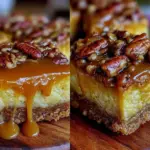 salted caramel cheesecake bars - featured image