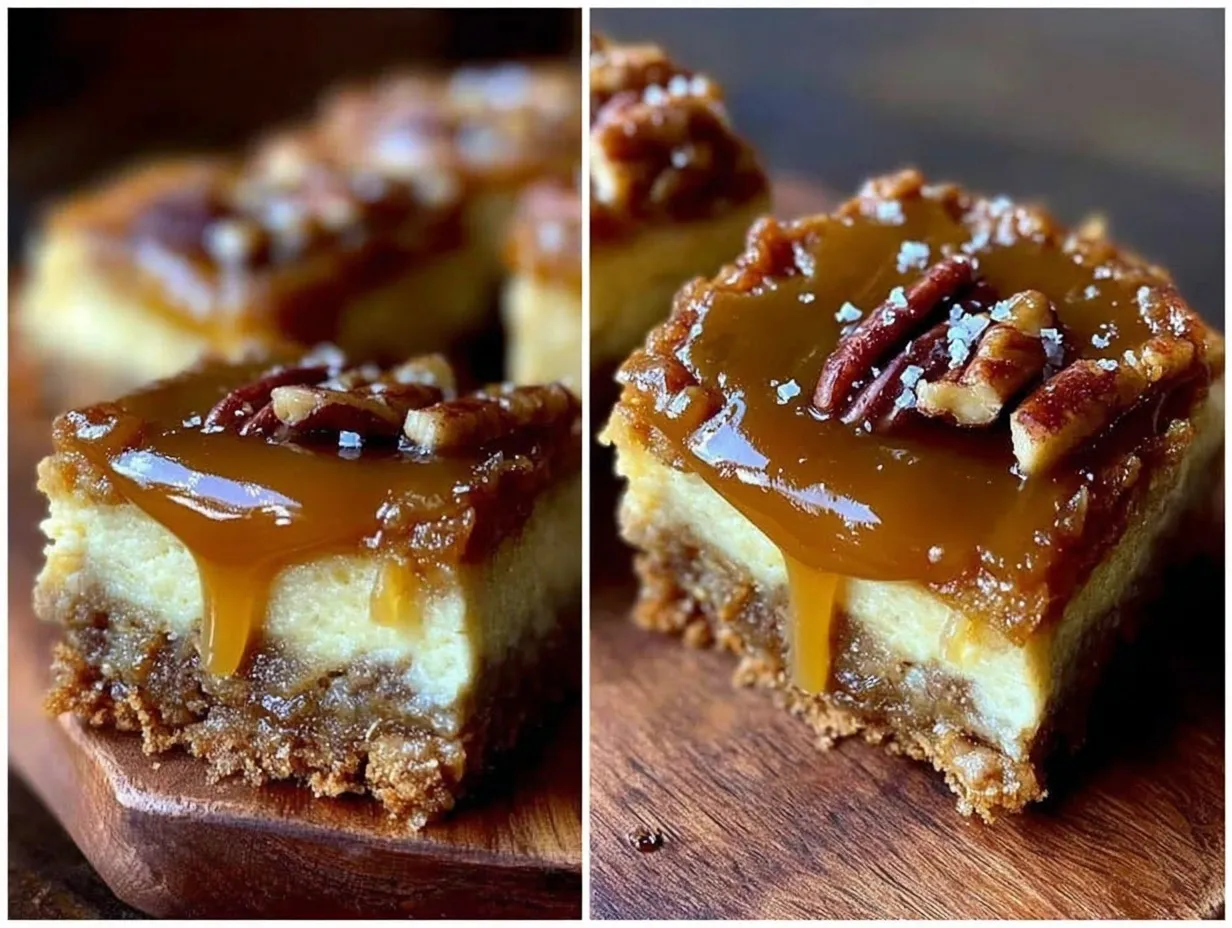 salted caramel cheesecake bars preparation steps