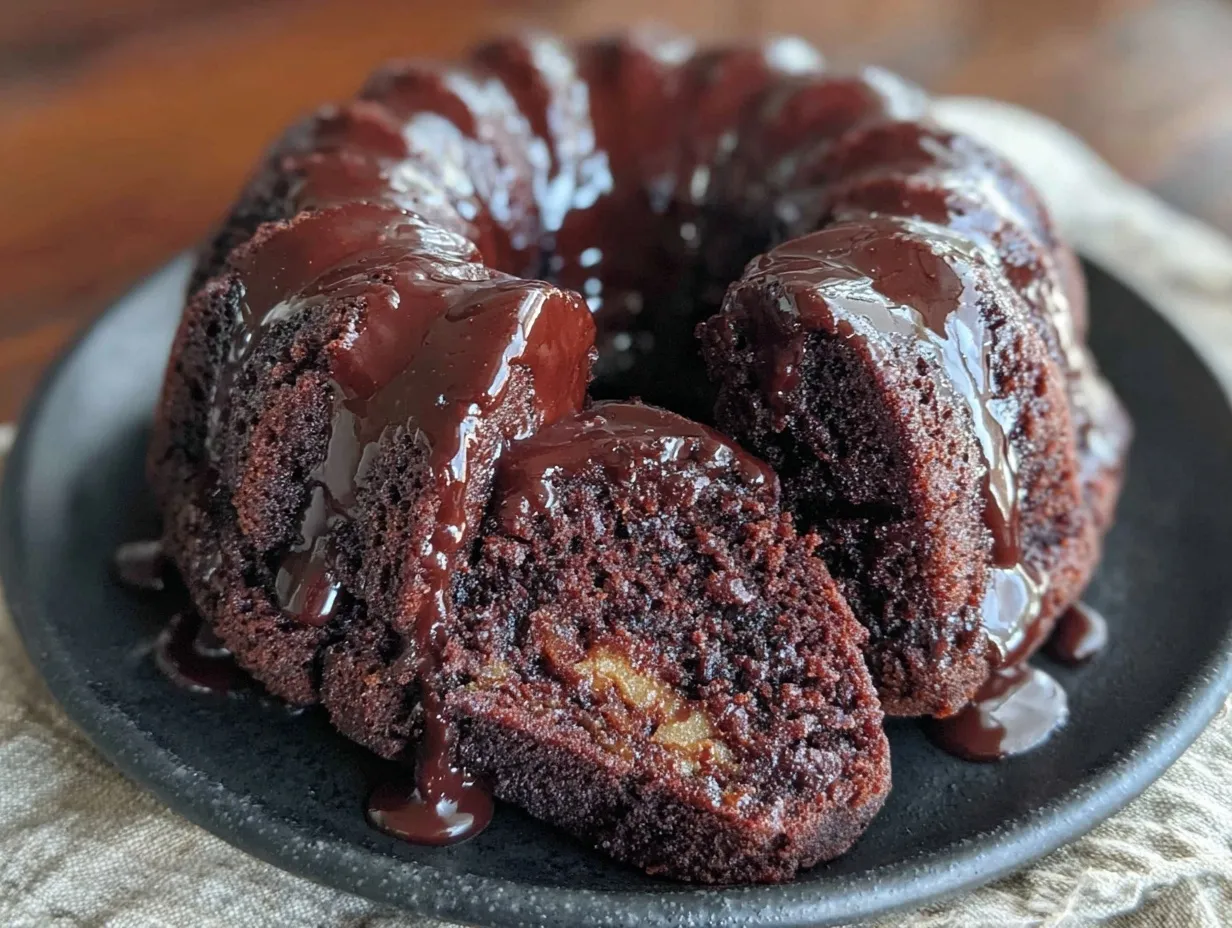 triple chocolate fudge bundt cake preparation steps