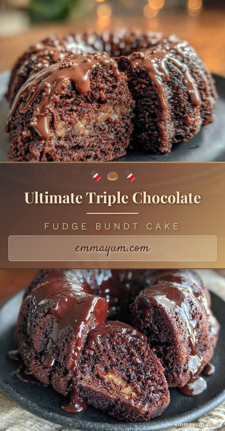 triple chocolate fudge bundt cake recipe