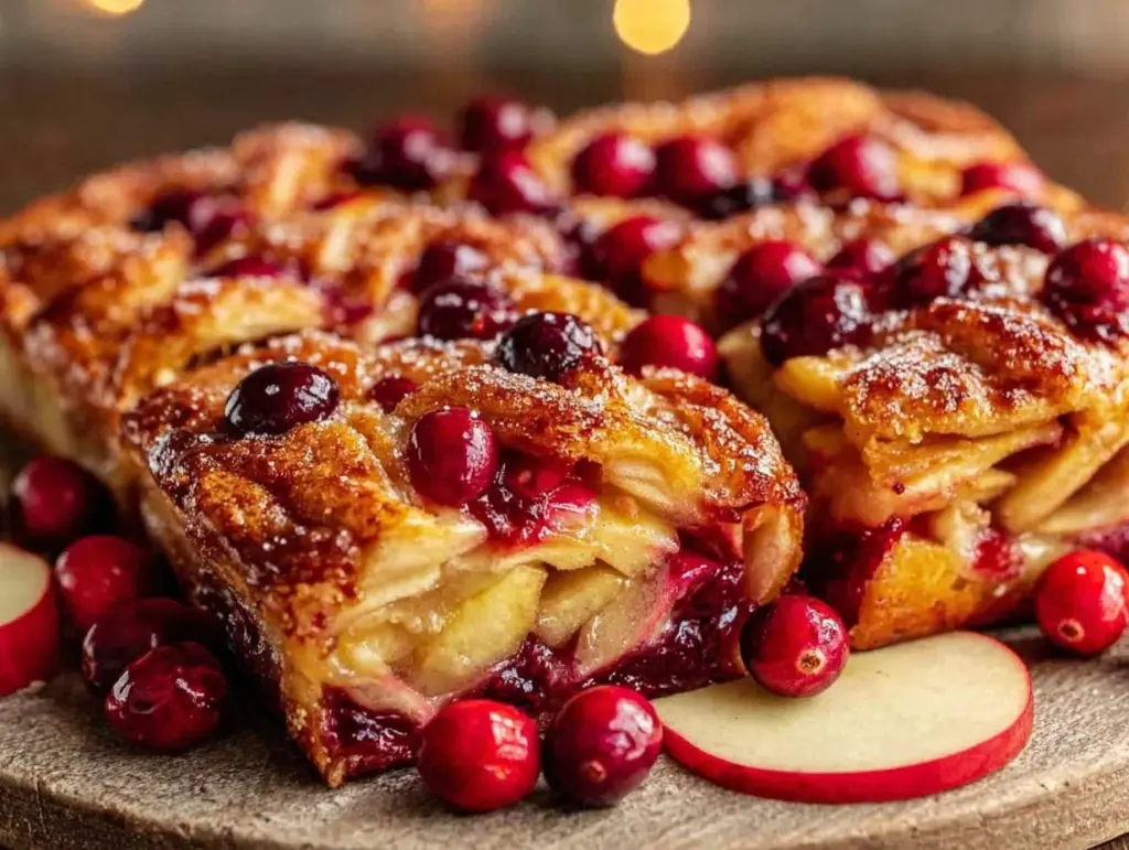apple cranberry slab pie - featured image