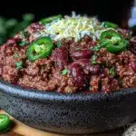 beef chili with dark beer - featured image