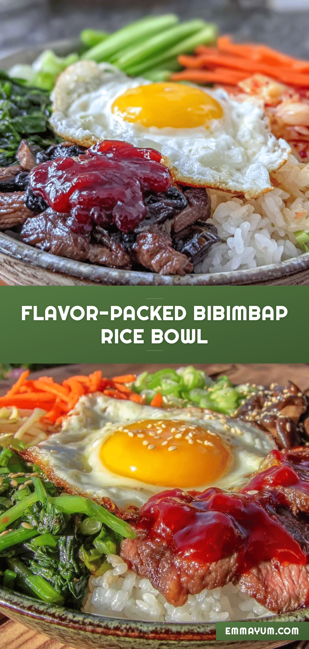 bibimbap rice bowl recipe