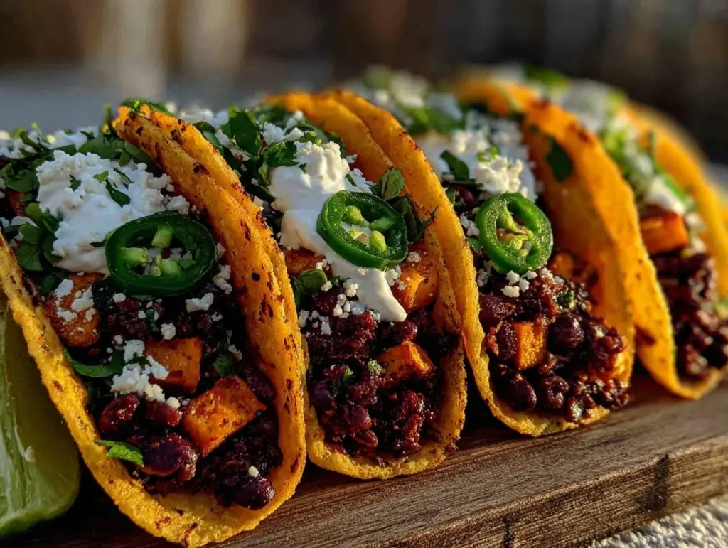black bean and sweet potato tacos - featured image