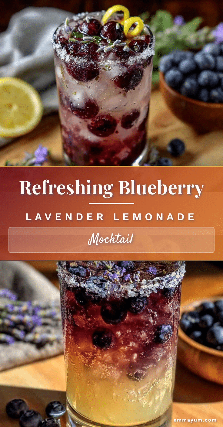 blueberry lavender lemonade mocktail recipe