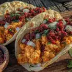 breakfast tacos with spicy chorizo - featured image
