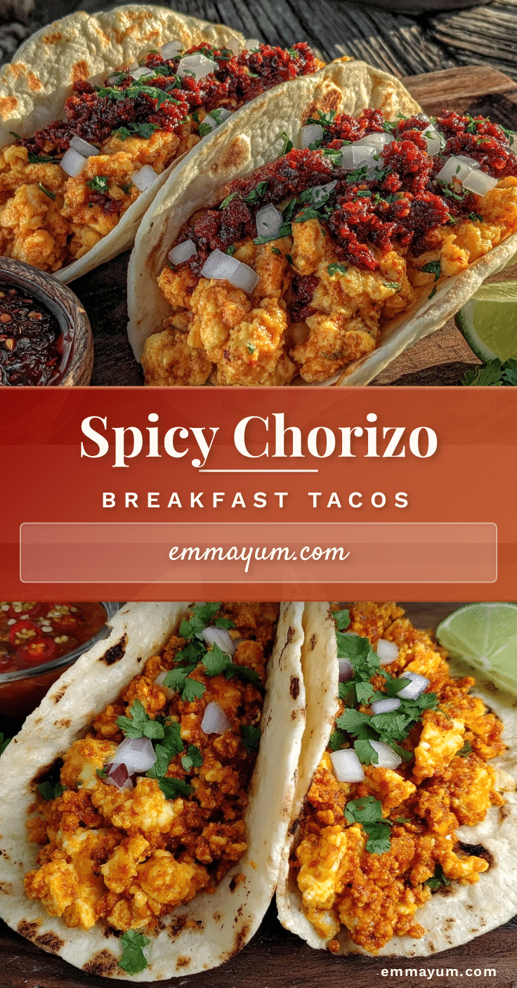 breakfast tacos with spicy chorizo recipe