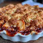 caramel apple crumble pie - featured image