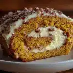 carrot cake swiss roll - featured image