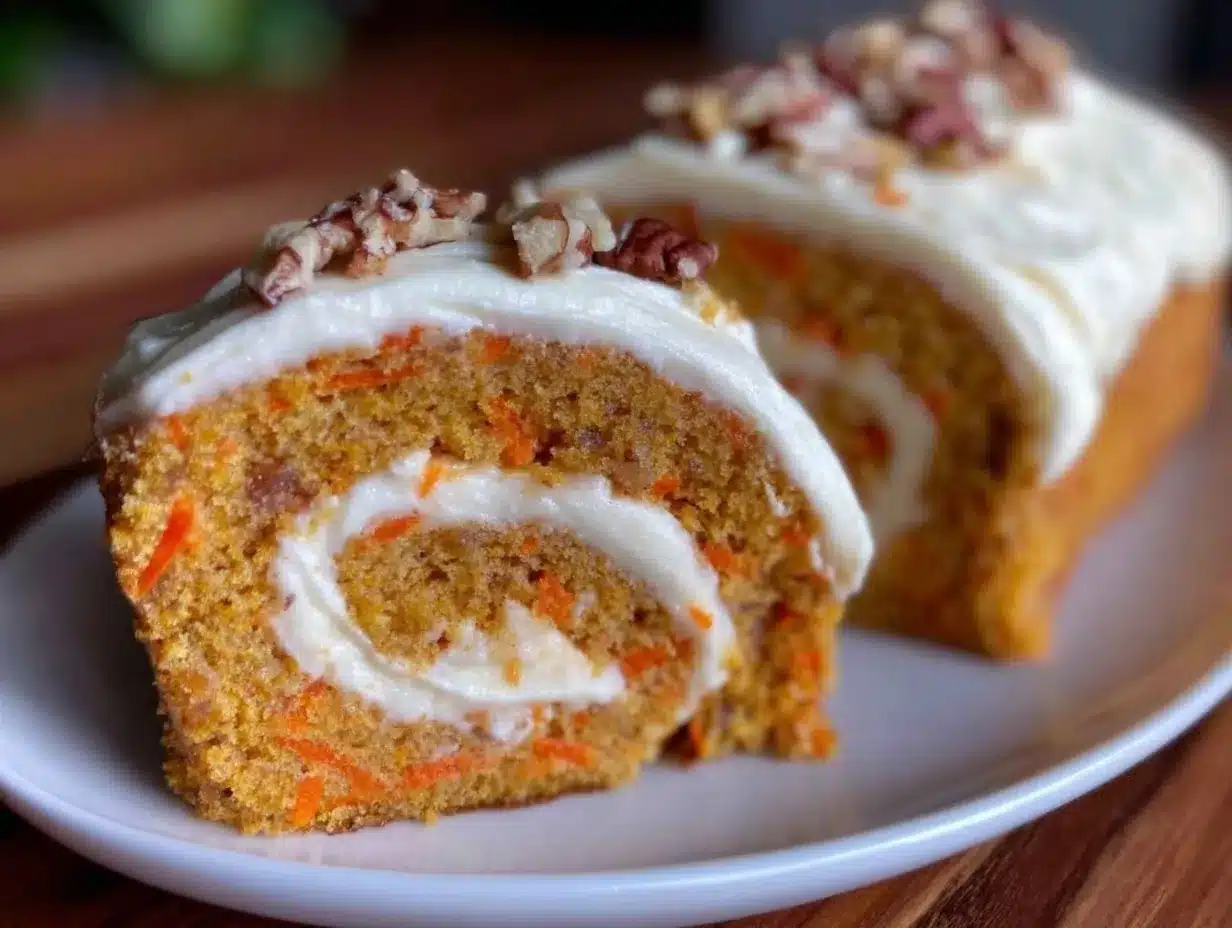 carrot cake swiss roll preparation steps