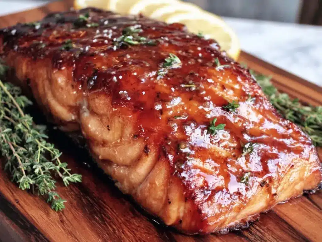 cedar plank grilled salmon - featured image