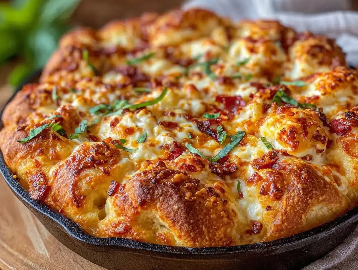 cheesy cast iron deep dish pizza preparation steps