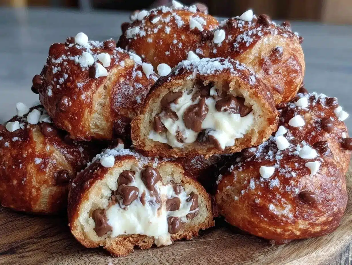 cookie dough stuffed pretzel bites preparation steps