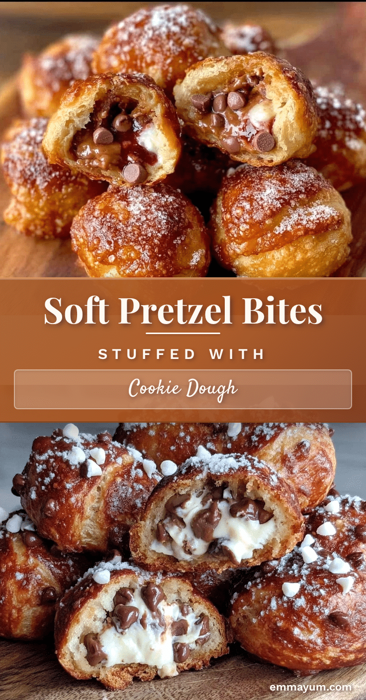 cookie dough stuffed pretzel bites recipe