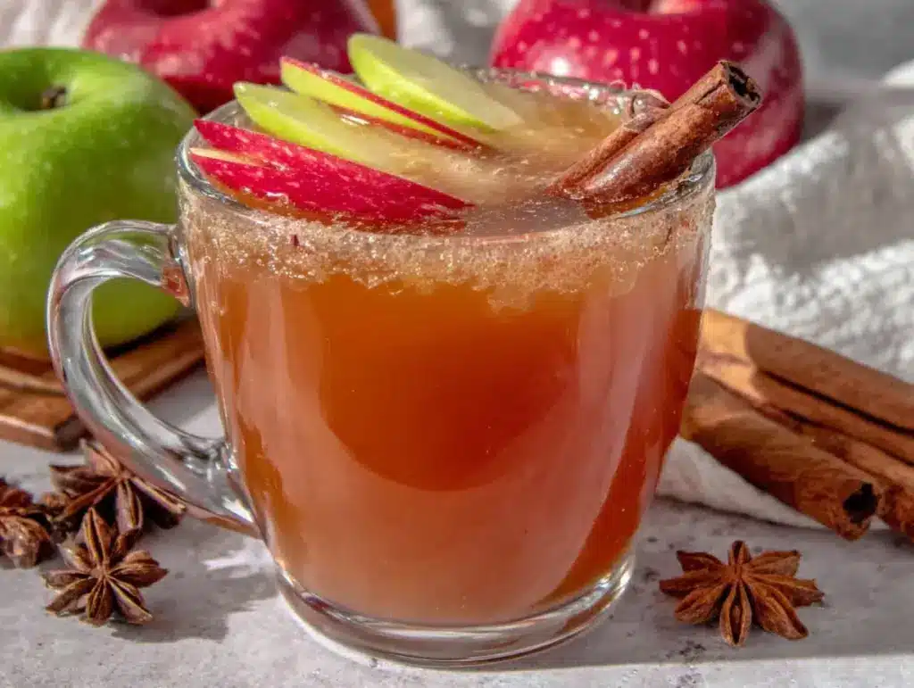 cozy crockpot apple cider - featured image