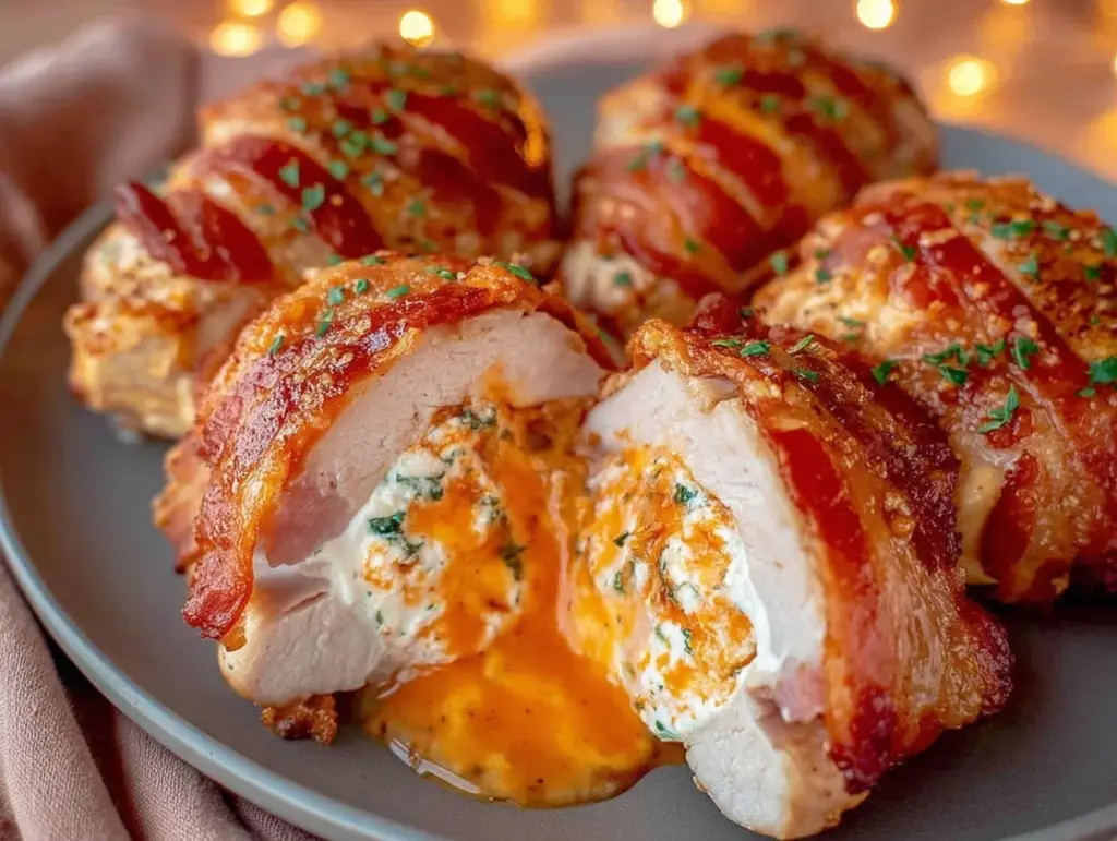cream cheese stuffed chicken breast - featured image