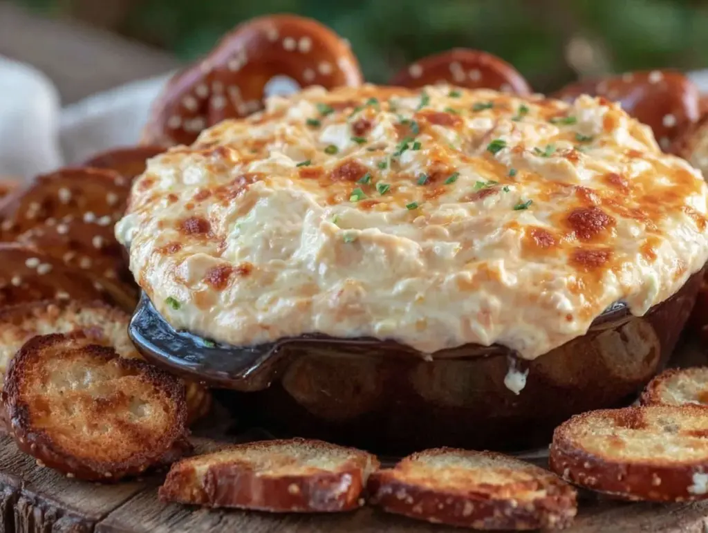 creamy beer cheese dip - featured image