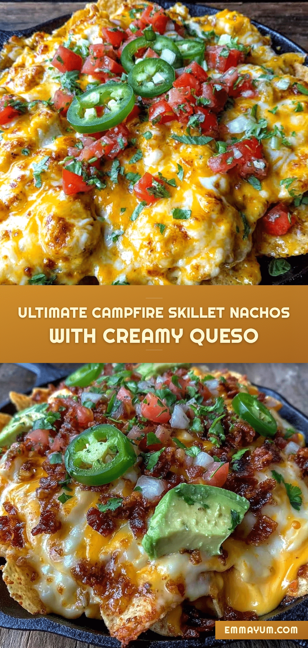 creamy campfire skillet nachos recipe