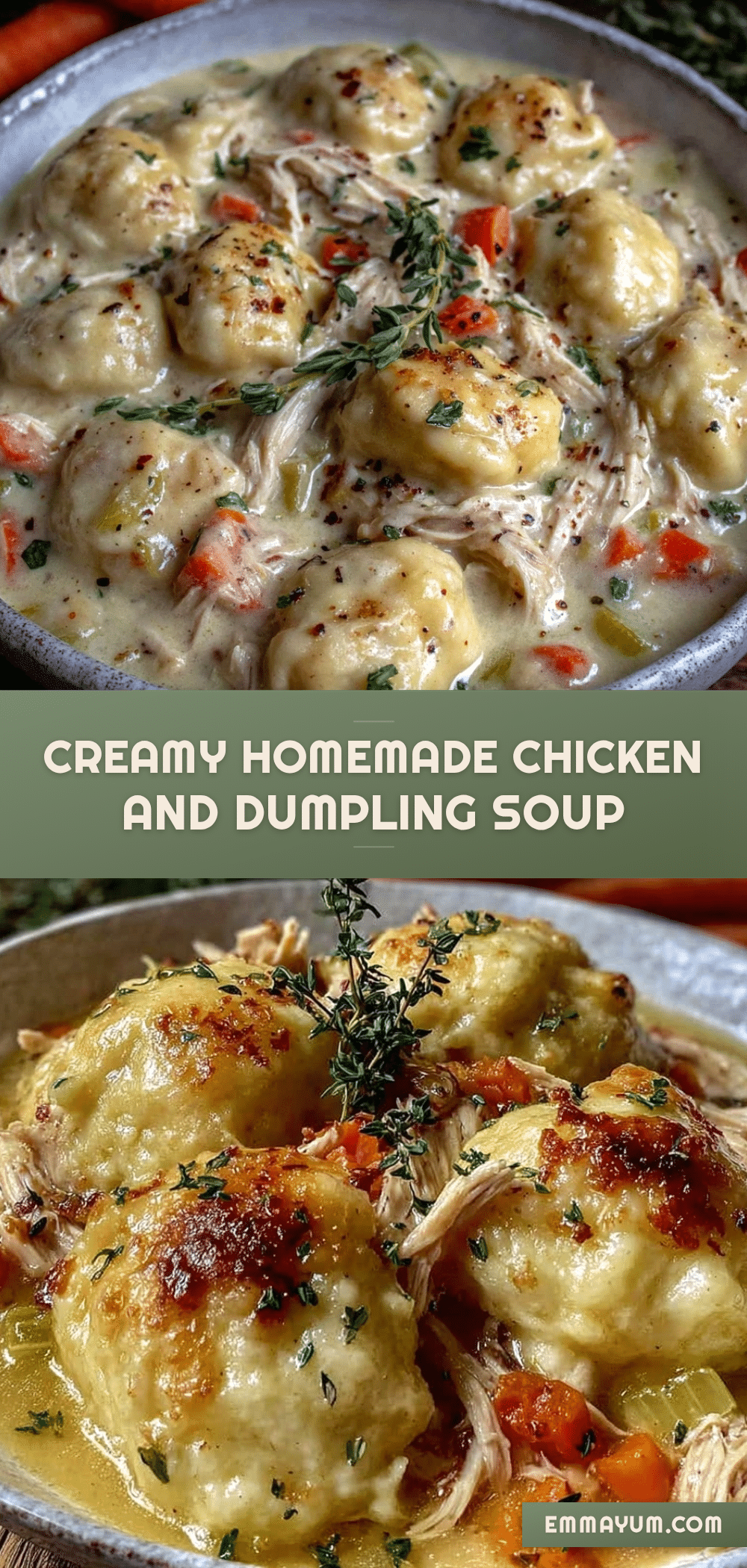 creamy chicken and dumpling soup recipe