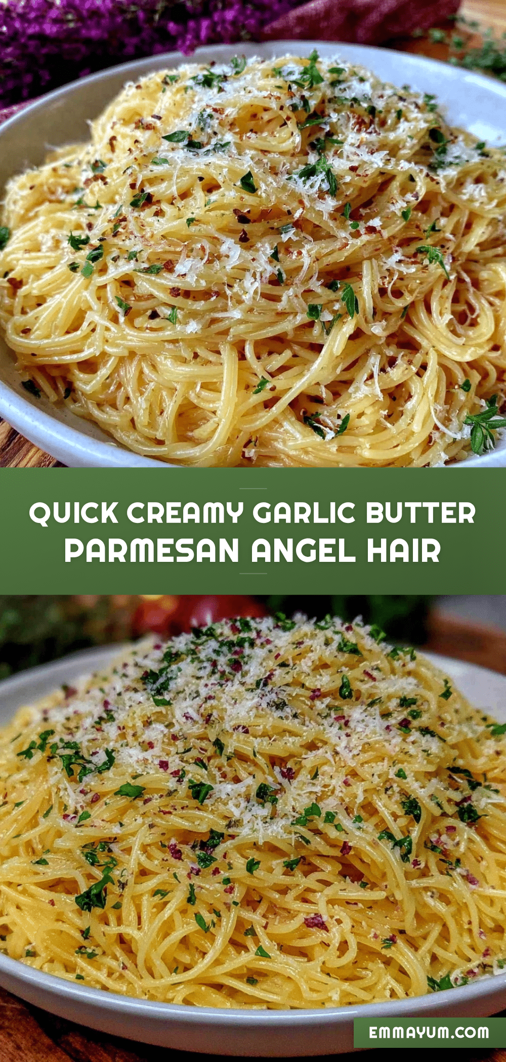 creamy garlic butter parmesan angel hair pasta recipe