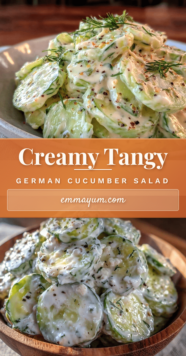 creamy German cucumber salad recipe