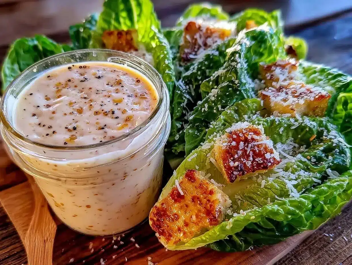 creamy homemade caesar salad dressing preparation steps