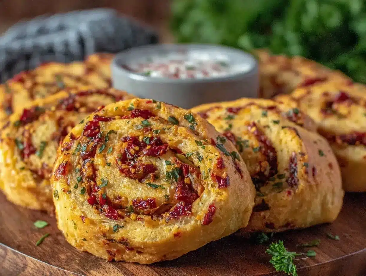 Creamy Mediterranean Pinwheel Roll-Ups preparation steps